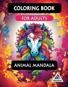 Coloring Book for adults Animal Mandala