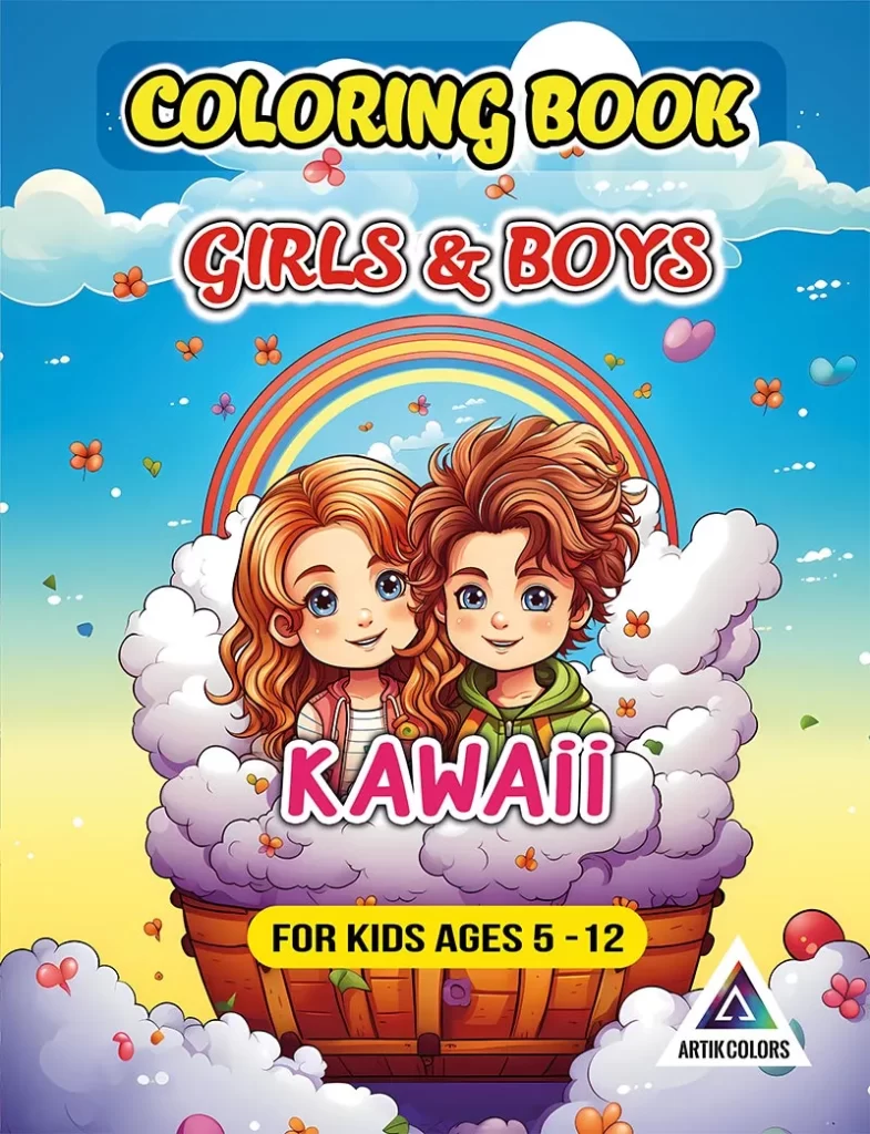 Kawaii Girls & Boys Coloring Book